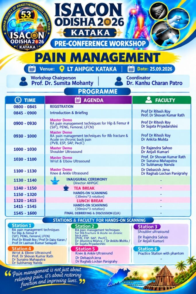 Pain Management Workshop poster